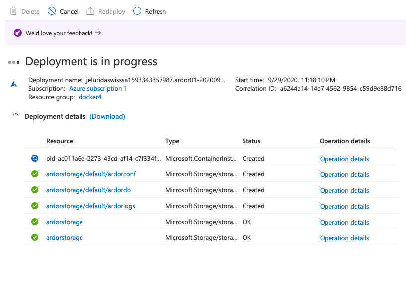 Deployment in progress