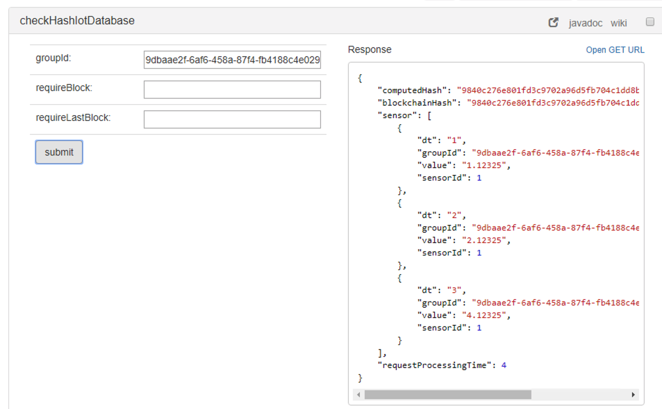Checking the correctness of the data