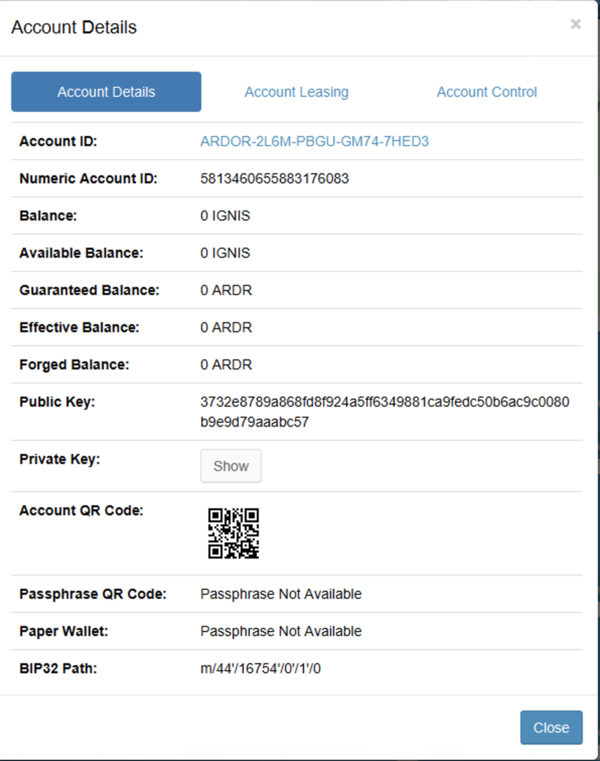 Account Details